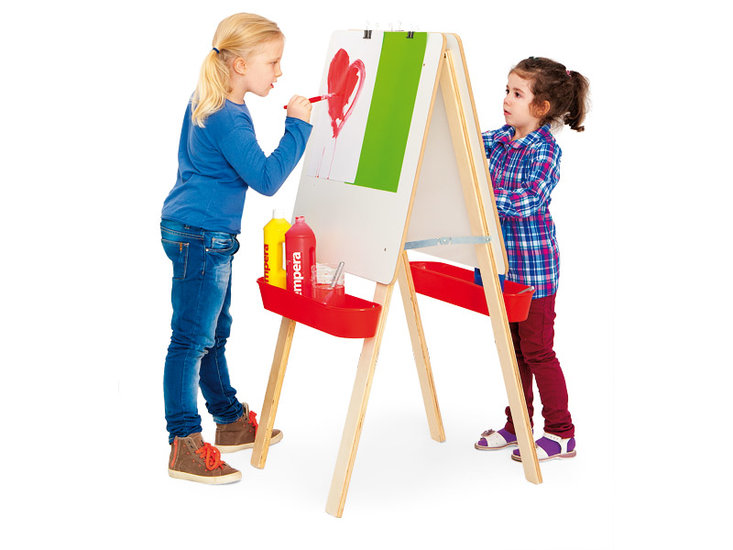 Senaat Brawl Stevig Opklapbare schildersezel voor 2 kinderen - Rybka Benelux