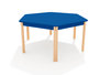 Kindertafel zeshoek blauwe rand